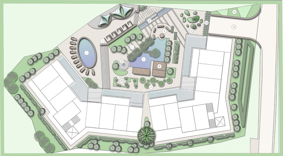 Проект ландшафта отеля