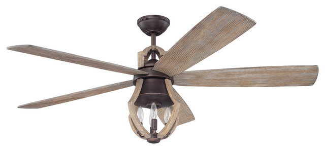 Craftmade Winton Weathered Pine 56 Ceiling Fan With Remote