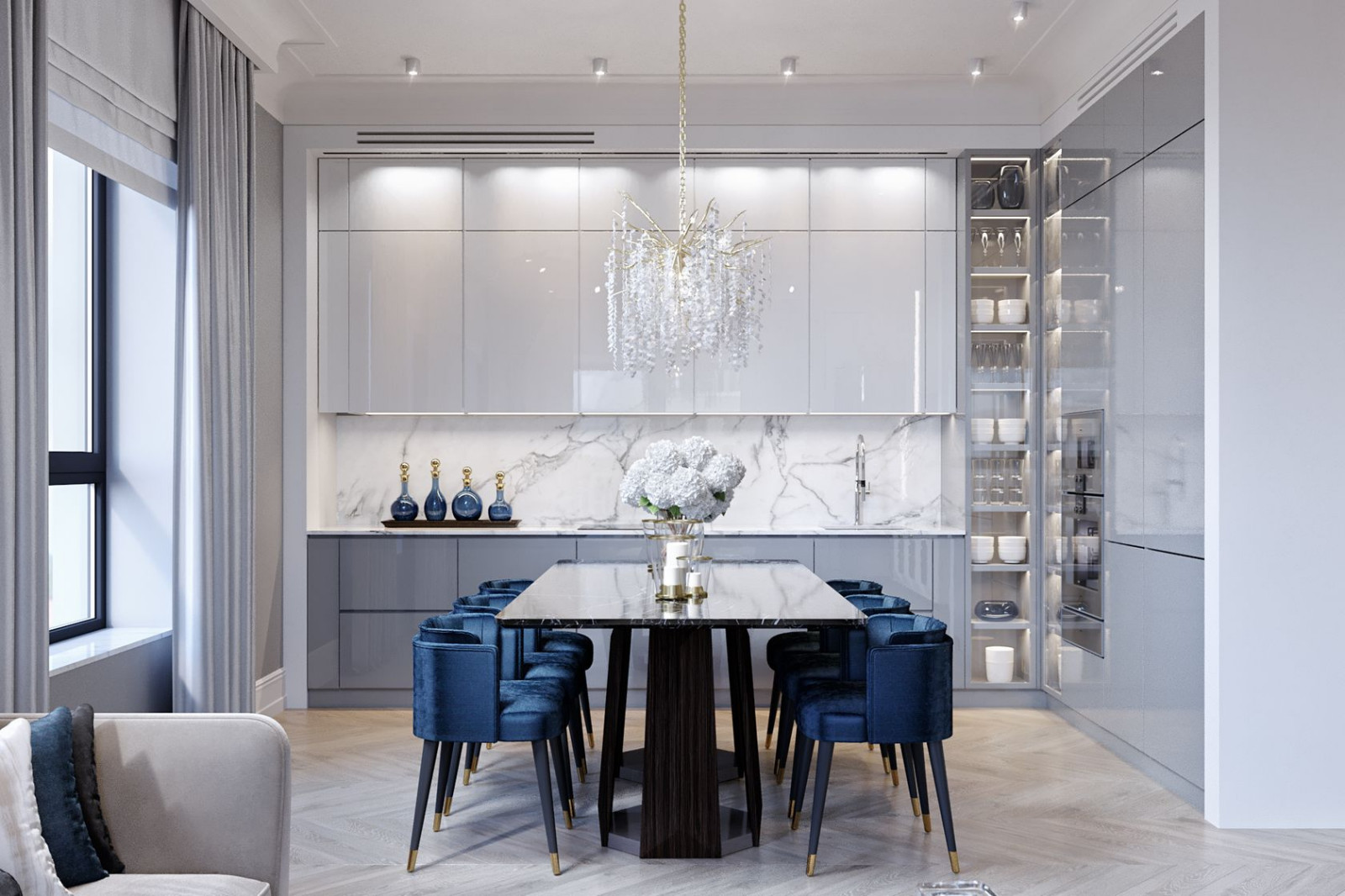 ЖК Сити Парк, кухня-гостиная