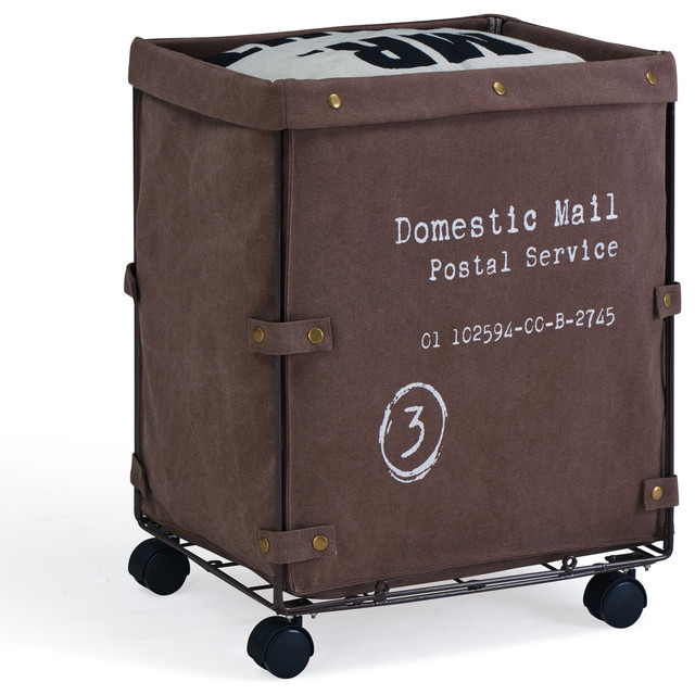 Collapsible Canvas Laundry Hamper With Wheels