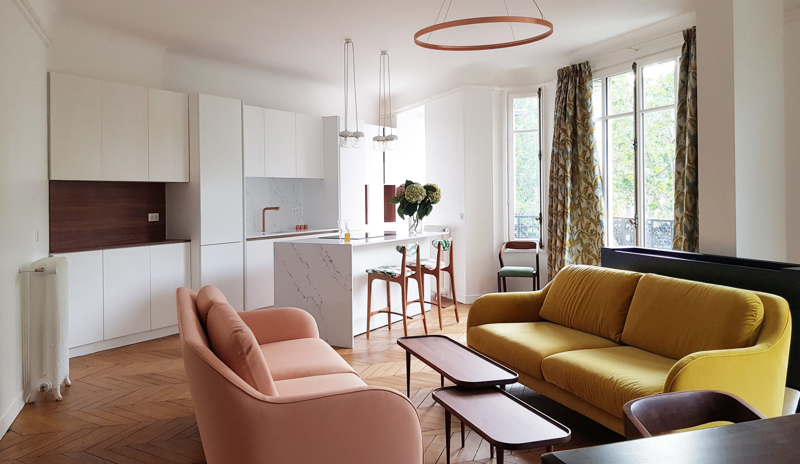 cuisine ouverte avec îlot