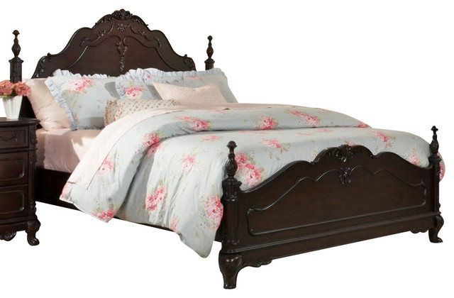 Homelegance Cinderella Poster Bed, Dark Cherry, Full