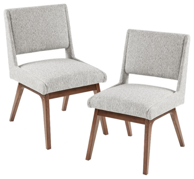 INK+IVY Boomerang Dining Chair Set of 2 Modern Kitchen Dining Room Chair, Gray