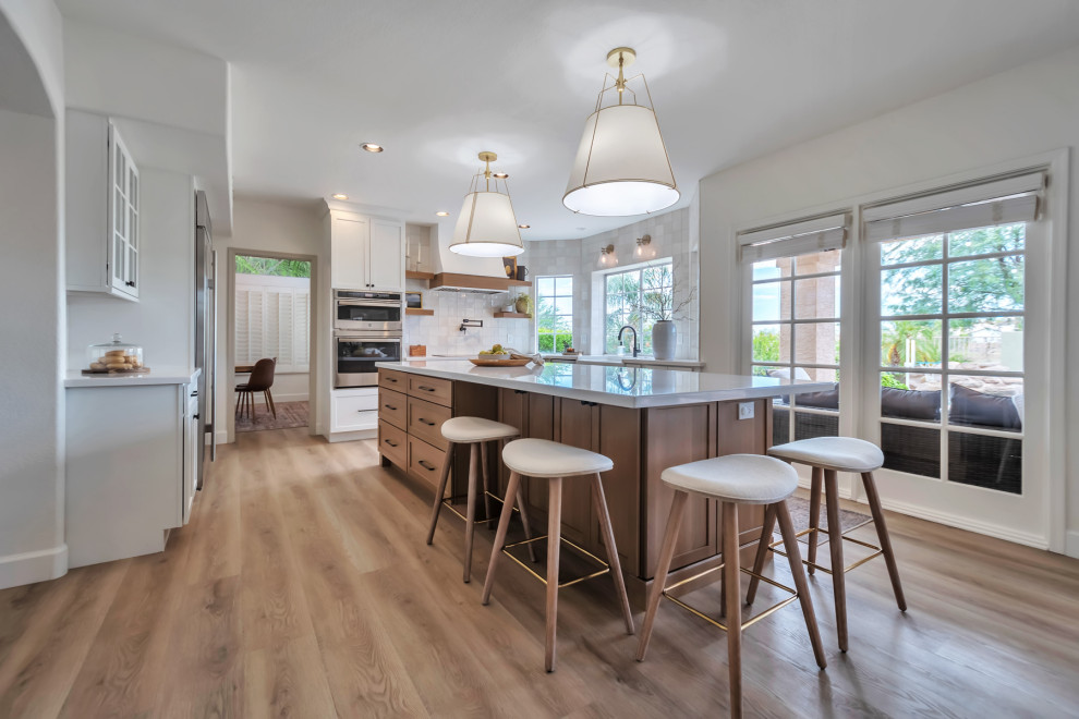 Transitional Kitchen Remodel with Two Tone White Oak - Transitional ...