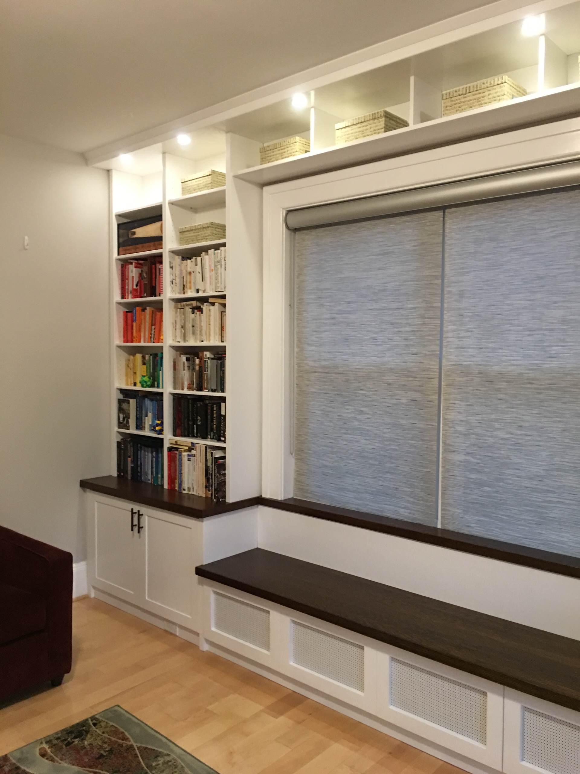 Home Office, Bookshelves and Window Seat