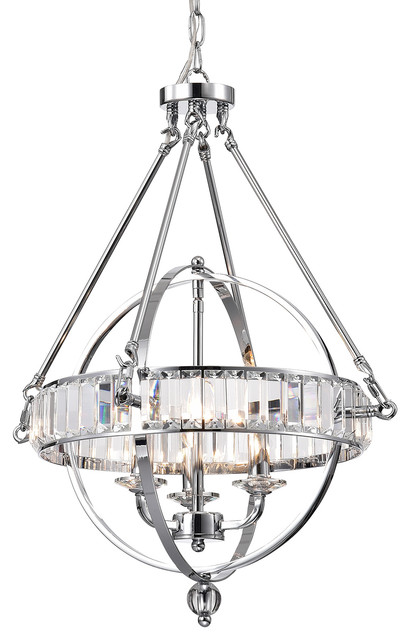 Sphere Light Fixture With Crystals Off, Bel Air Lighting Crystal Chandeliers