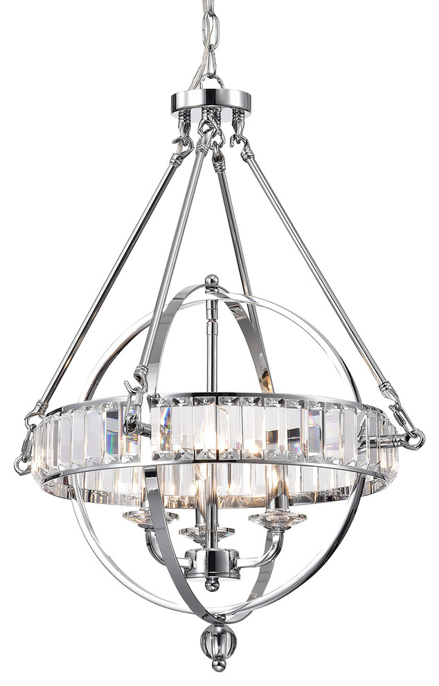 3 Light Chrome Sphere Chandelier With Crystals Belt Transitional Chandeliers By Edvivi Llc Houzz 3 Light Chrome Sphere Chandelier With, Amorette 1 Light Chrome Mini Chandelier With Crystals