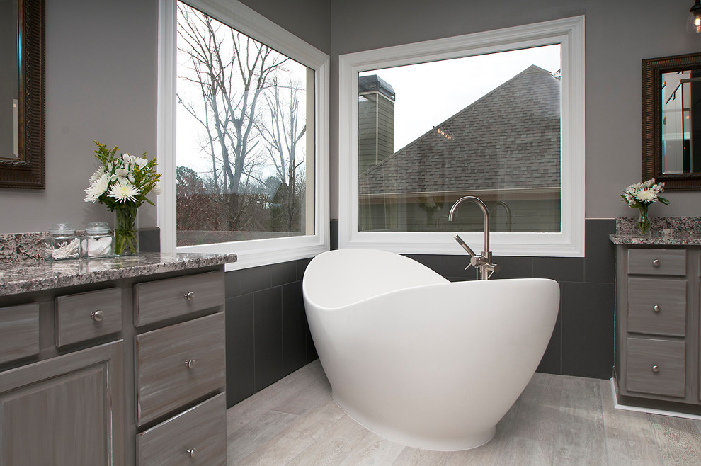 Inspiration for a large contemporary bathroom remodel in Atlanta