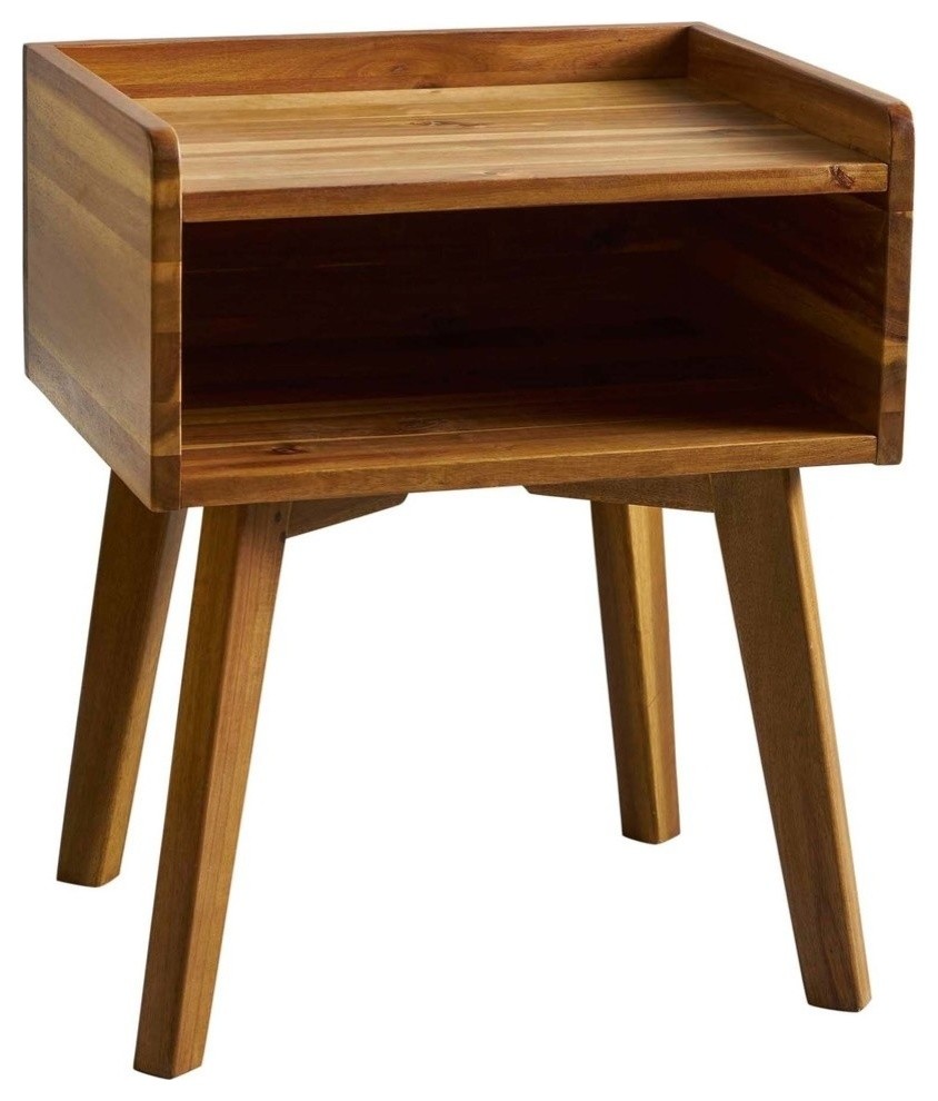 GDF Studio Alanna Natural Stained Acacia Wood Nightstand