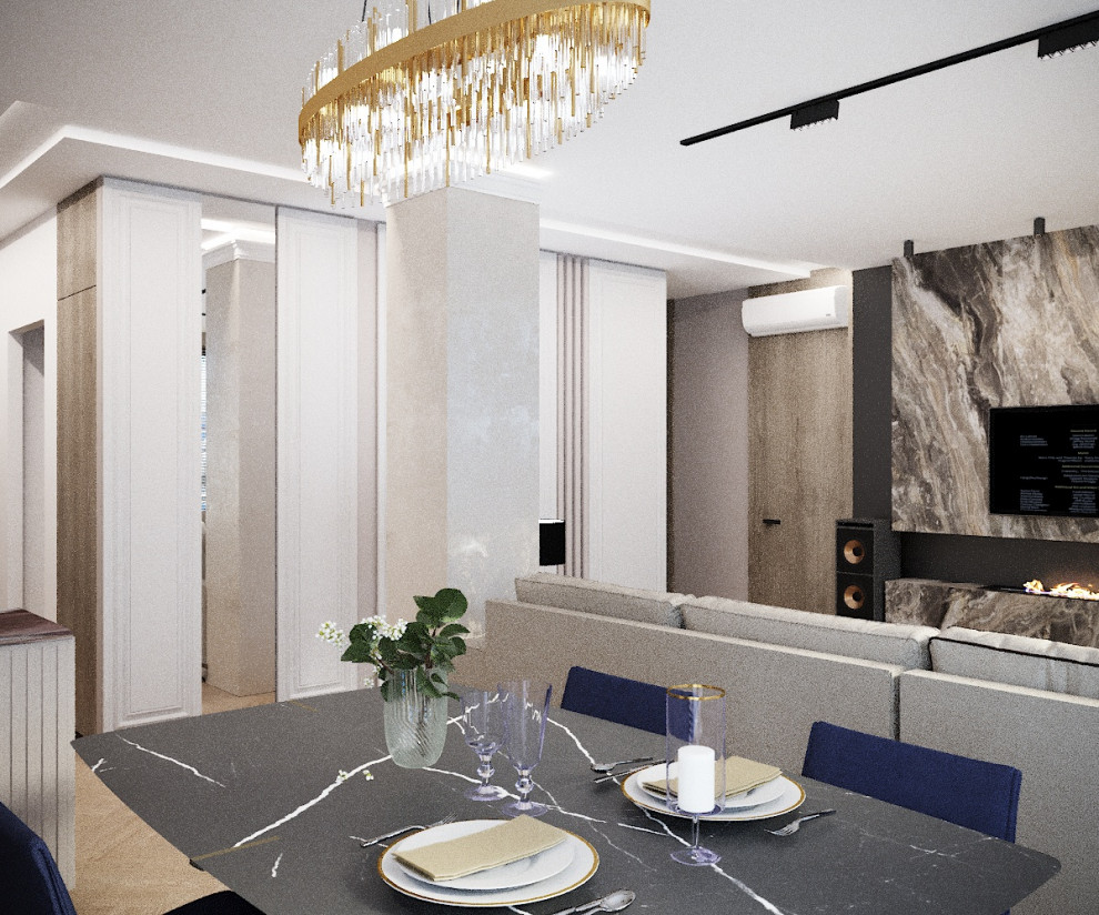 Гостиная-кухня ЖК Машков