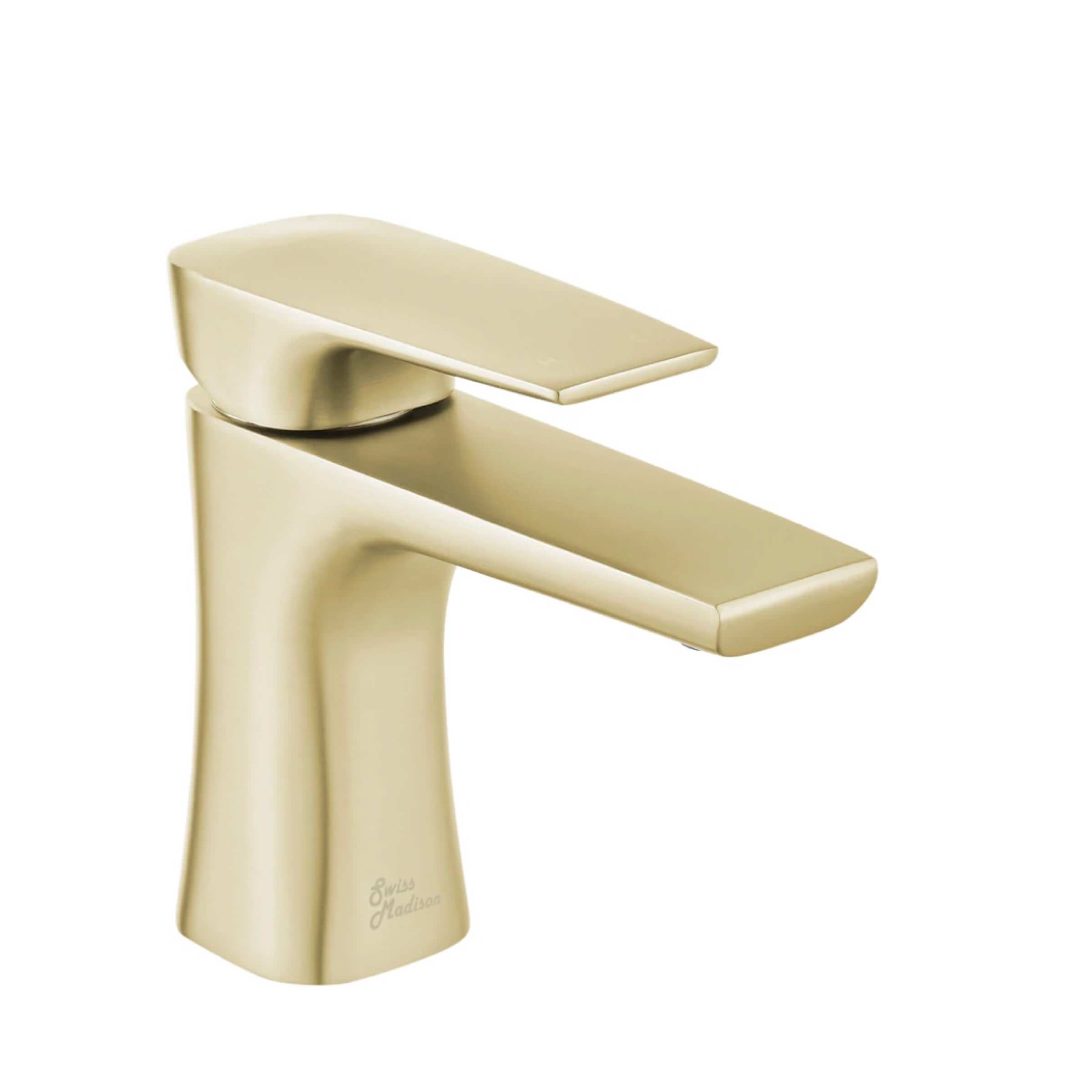 Monaco Single Hole, Single-Handle, Vanity Faucet, In Brushed Gold.                                                        Finishes: Oil Rubbed Bronze, Chrome, Brushed Nickel, & Matte Black (SM-BF20BG)