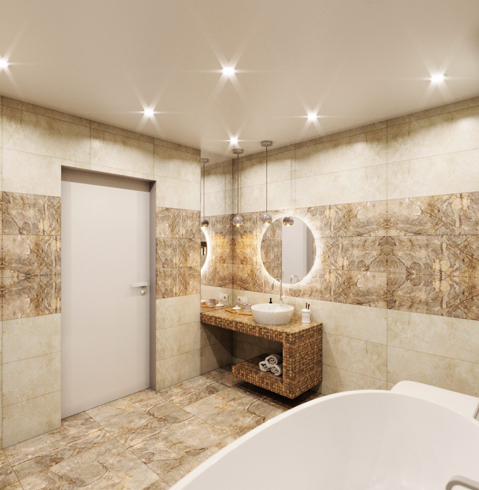 Дизайн интерьера ванной комнаты