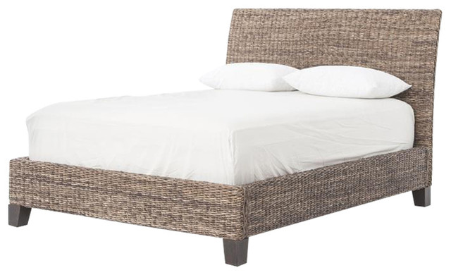 Gr Roots Gray Wash Lanai Banana Leaf Bed Tropical Platform Gr Roots Gray Wash Lanai Banana Leaf Bed Tropical Platform Beds By Seldens Furniture