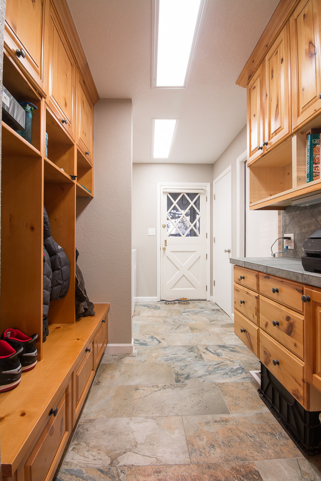 Design ideas for an eclectic laundry room in Denver.