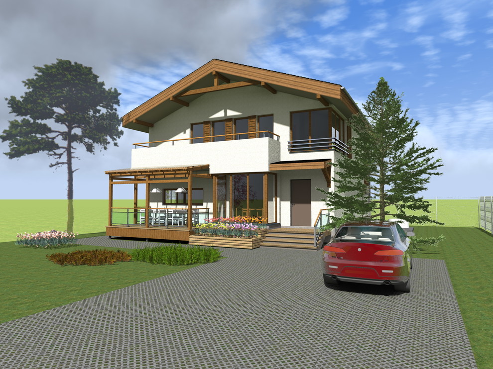 Каркасный жилой дом по индивидуальному проекту