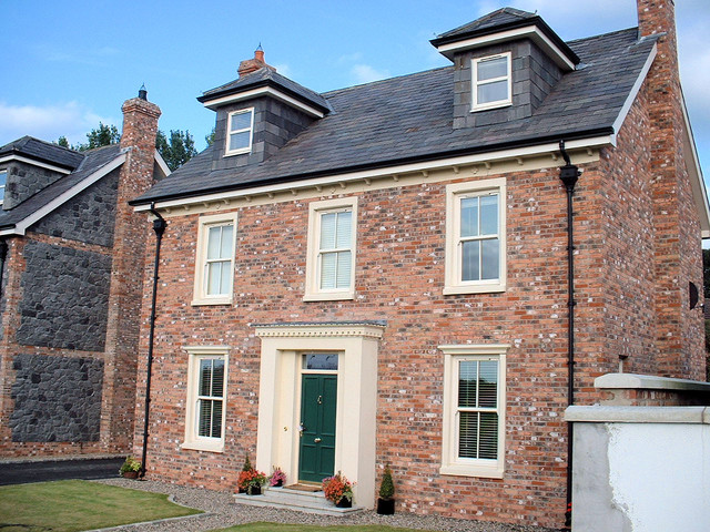 Brick townhouse traditional-exterior