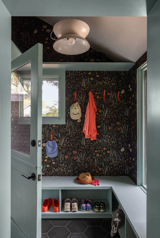 Trendy entryway photo in Seattle