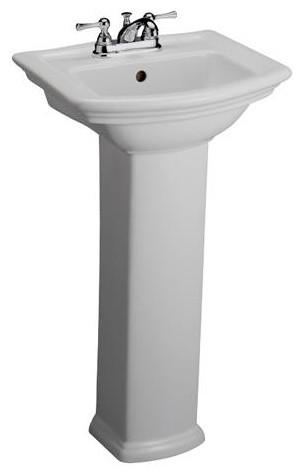 Barclay 3-384WH Washington 460 Pedestal Lavatory 4cc White