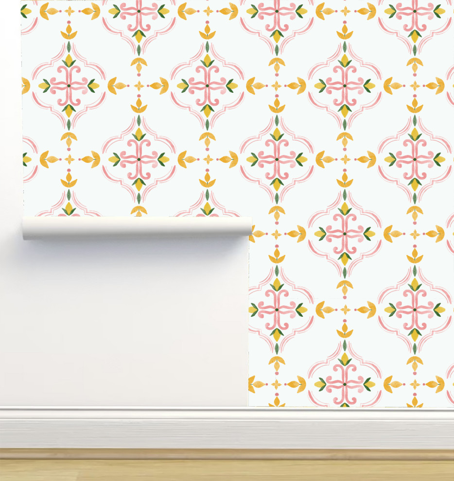 Tile Style Wallpaper by Monor Designs Contemporary Wallpaper by Limitless Walls Houzz