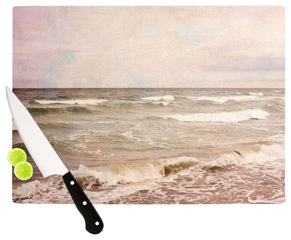 Iris Lehnhardt "Romantic Sea" Beach Brown Cutting Board, 11"x7.5"