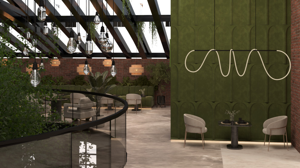 Реконструкция бывшего завода в Калуге. Проект ресторана на крыше завода