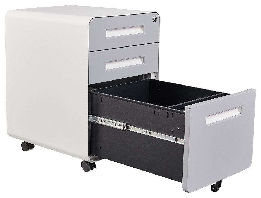 Under Desk File 3 Drawer Mobile Filing Lock