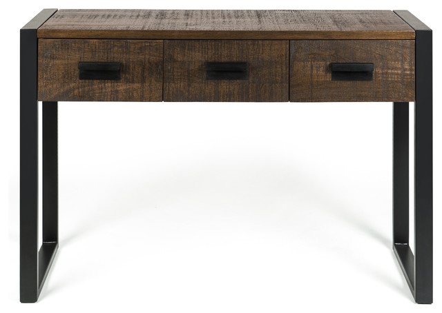 Hudson Industrial Console Table With Storage