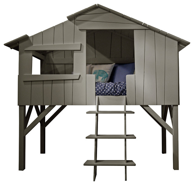 Treehouse Twin Loft Bed Solid Pine Contemporary Beds By Treehouse Twin Loft Bed Solid Pine Contemporary Beds By Cuckooland Usa
