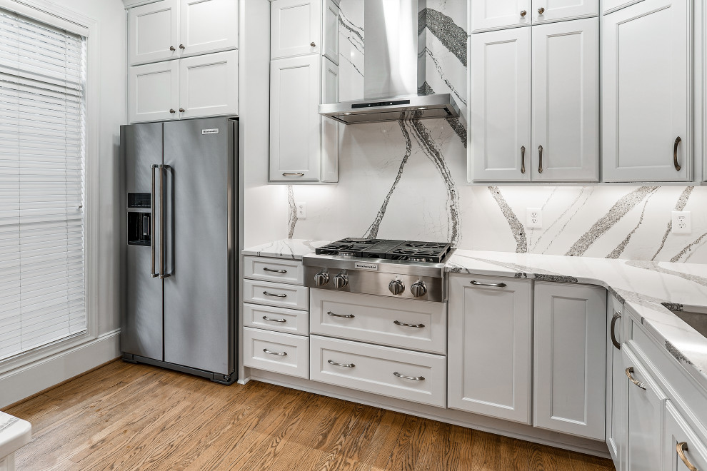 Shaker White Kitchen Remodel Charlotte, NC Transitional Kitchen