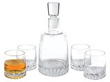 Mouth Blown European Crystal 5 Pc Whiskey Set - Traditional