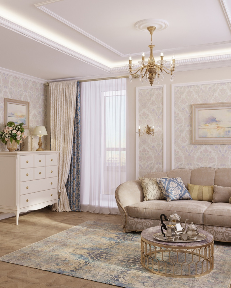 Новицкая, проект 2х комнатной квартиры в классическом стиле