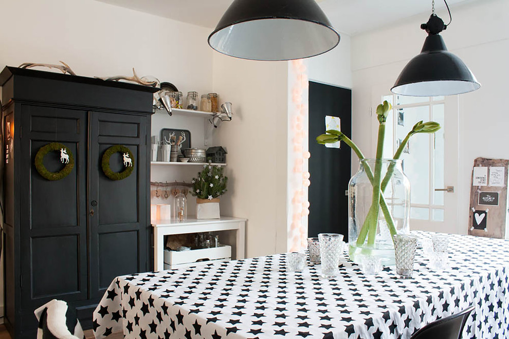 Design ideas for an eclectic dining room in Amsterdam.