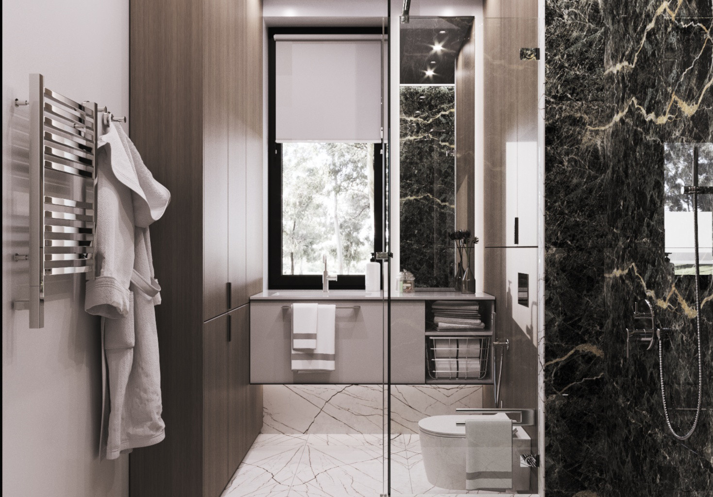 Санузел в загородном доме