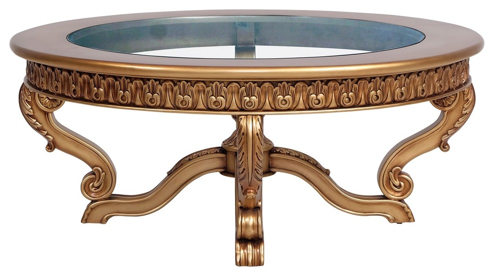 Cleopatra Luxury Victorian Round Coffee Table Victorian Coffee