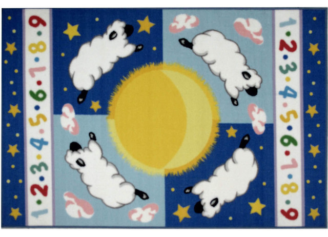 Fun Rugs Olive Kids Collection Sleepy Sheep Area Rug, 39"x58"