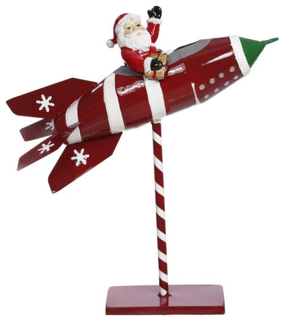 Mark Roberts Christmas 2020 Santa's Rocketship Figurine, 17.5 ...