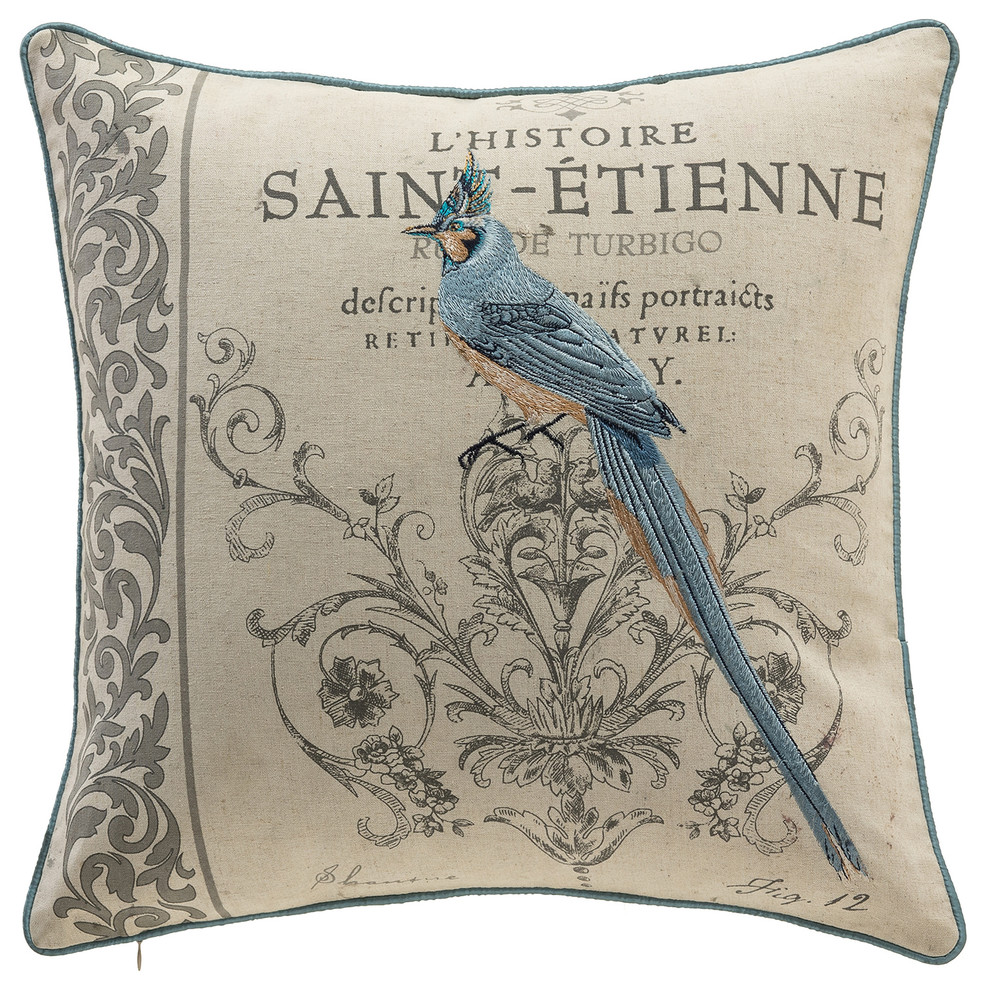 Blue Bird Pillow Cover Contemporary Decorative Pillows By 14