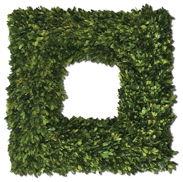 Uttermost Preserved Boxwood Square Wreath