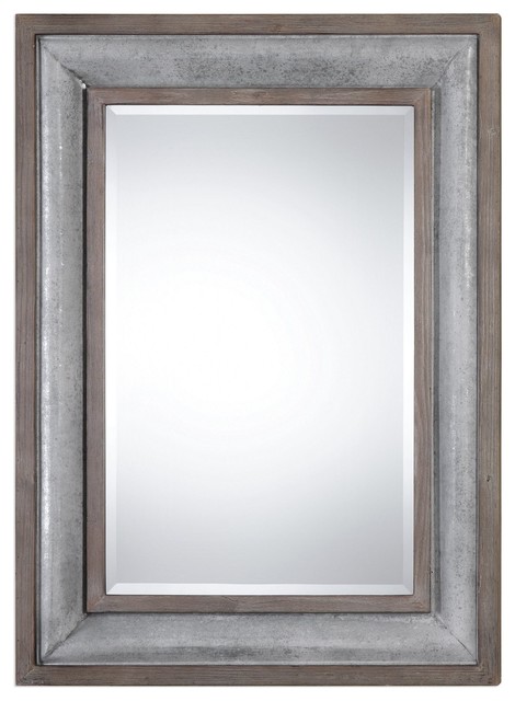 Cottage Chic Galvanized Metal Wall Mirror Vintage Style 45 Cottage Chic Galvanized Metal Wall Mirror Vintage Style 45 Distressed Wood