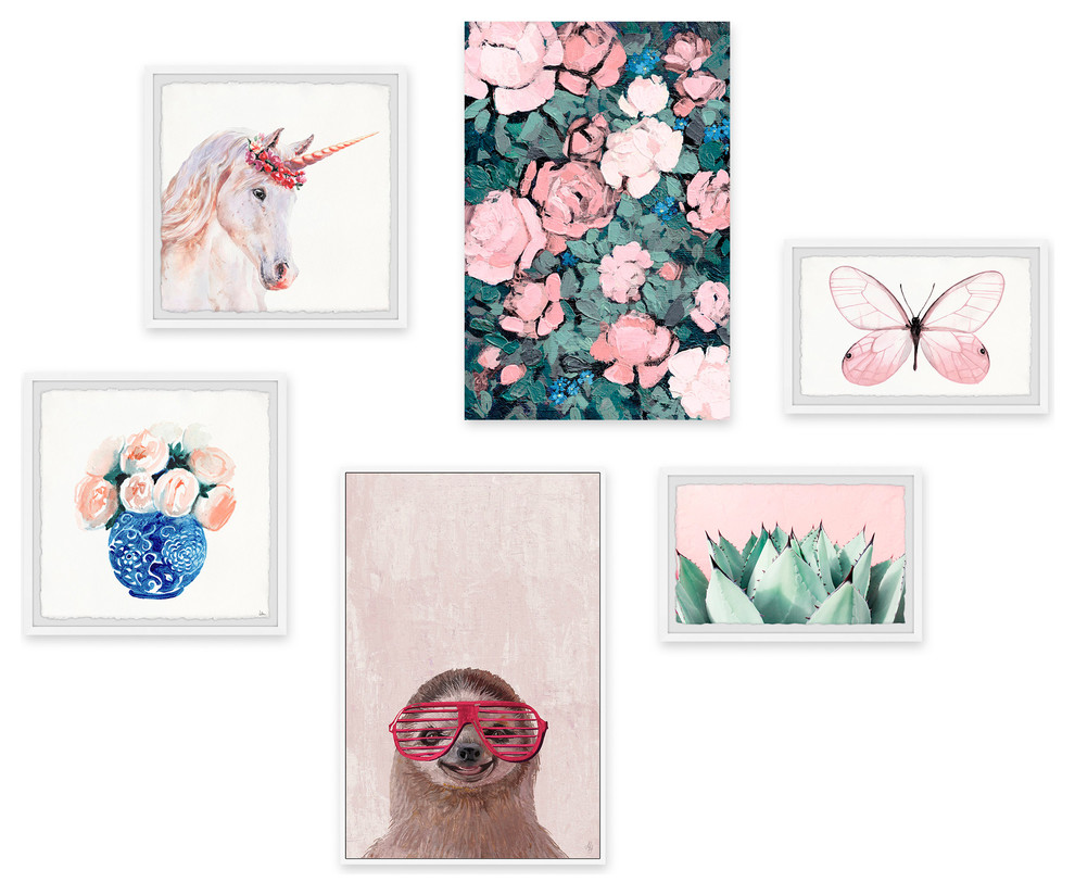 Pink Ascension Hexaptych Contemporary Prints And Posters By Marmont Hill