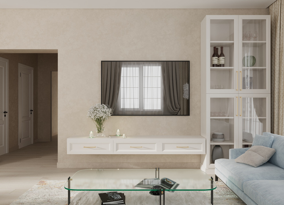 Кухня-гостиная в классическом стиле