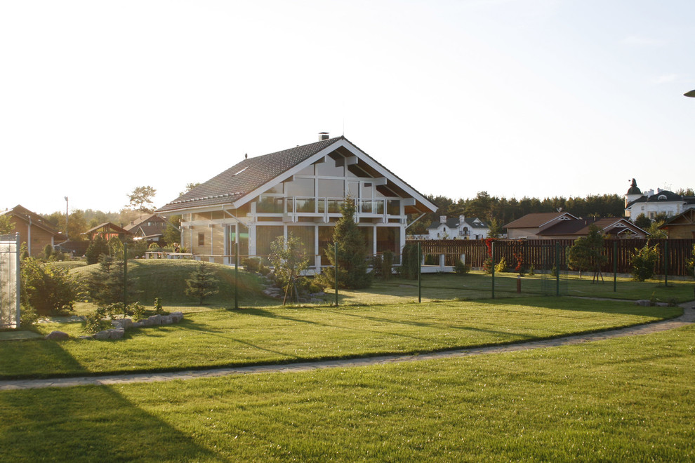 Glass/wooden frame house