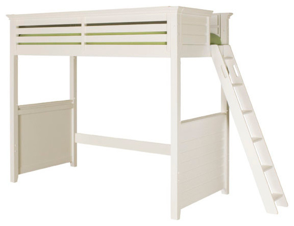 Lea Furniture Willow Run Twin Tall Loft Bed in Linen White