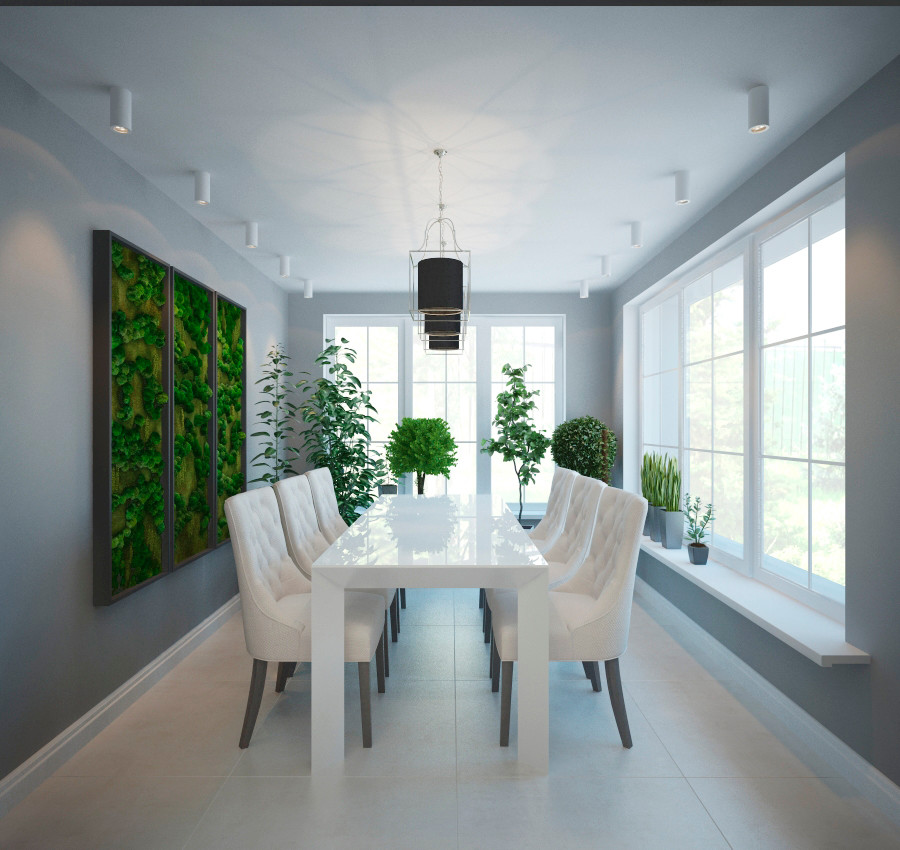 Современная классика - первый этаж коттеджа