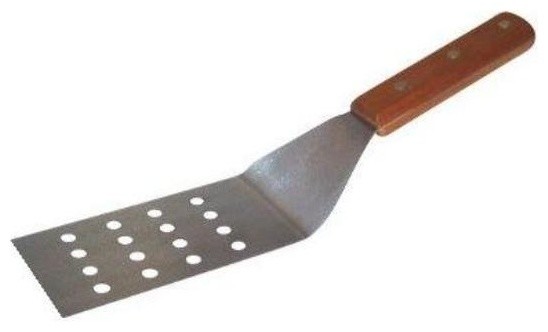 Sunrise 8 x 3 Stainless Steel Turner Spatula with Wood Handle Flexible Blade