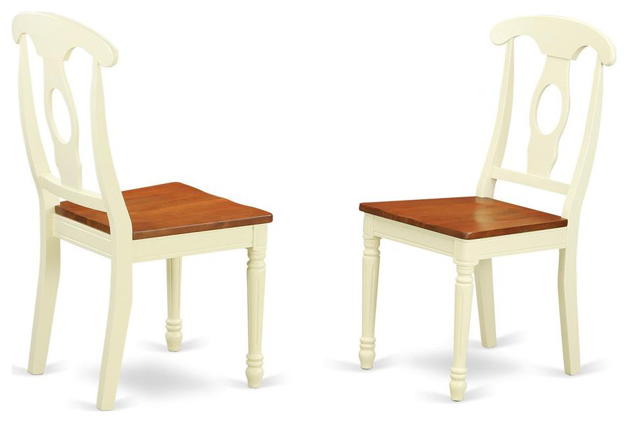 Napoleon Styled Chair With Wood Seat, Set of 2