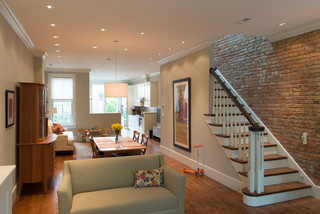 F Street Row House | Interior Renovations - Transitional - Dining Room