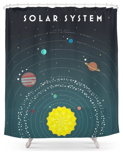 Solar System Shower Curtain Contemporary Shower Curtains By