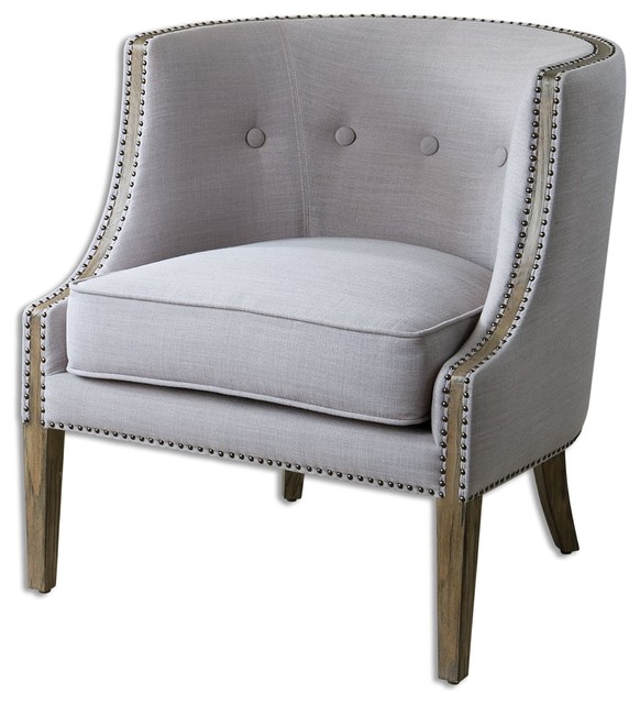 Uttermost Gamila Light Gray Accent Chair