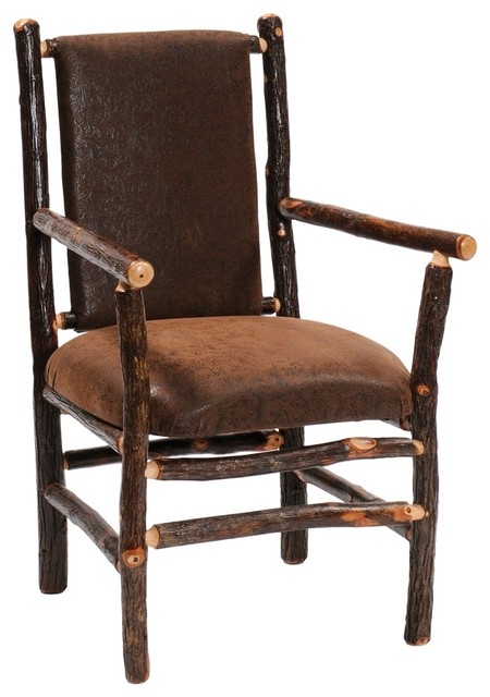 Hickory Upholstered Log Arm Chair (Soho)